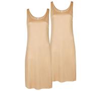 Unterkleid NINA VON C. "2er Pack Unterkleid Länge 90 cm Elegance", Damen, Gr. 50, N-Gr, beige (caramel caramel), Obermaterial: 81% Viskose CV. 19% Polyester PES., Kleider Unterkleid (29322054-50) cara