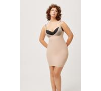 Unterkleid YSABEL MORA, Damen, Gr. XL, N-Gr, beige, Mikrofaser, Obermaterial: 73% Polyamid, 27% Elasthan, figurbetont ca. Mitte Oberschenkel, tiefer V-Ausschnitt, Kleider Unterkleid, mittlerer Shape-E