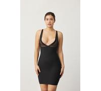 Unterkleid YSABEL MORA, Damen, Gr. XL, N-Gr, schwarz, Mikrofaser, Obermaterial: 73% Polyamid, 27% Elasthan, figurbetont ca. Mitte Oberschenkel, tiefer V-Ausschnitt, Kleider Unterkleid, mittlerer Shape