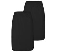 Unterrock NINA VON C. "2er Pack Halbrock Länge 60 cm Elegance", Damen, Gr. 40, schwarz (schwarz schwarz), Obermaterial: 81% Viskose CV. 19% Polyester PES., Röcke Unterrock (39617314-40) schwarz schwar