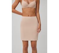 Unterrock YSABEL MORA, Damen, Gr. XXL, beige, Mikrofaser, Obermaterial: 90% Polyamid, 10% Elasthan, figurbetont ca. Mitte Oberschenkel, Röcke Unterrock, elastisch, gewellter Saum, Gummizug (48095564-X