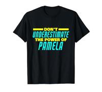 Unterschätze Nicht die Macht von Pamela Lustiger Pamela-Name Preisgünstiges Grafik-T-Shirt, Herren, Schwarz, M