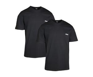 Unterziehshirt FILA, Damen, Gr. XL, N-Gr, 200, schwarz, Single Jersey, Obermaterial: 100% Baumwolle, körpernah, Rundhals, Unterhemden, mit Rundhalsausschnitt und kurzen Ärmeln (24662300-XL) 200, schwa