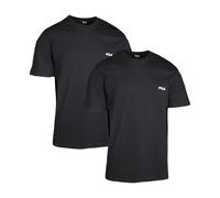 Unterziehshirt FILA, Damen, Gr. L, N-Gr, 200, schwarz, Single Jersey, Obermaterial: 100% Baumwolle, körpernah, Rundhals, Unterhemden, mit Rundhalsausschnitt und kurzen Ärmeln (24662300-L) 200, schwarz