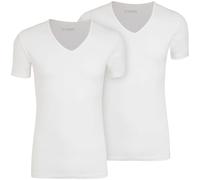 Jockey® Cotton+ V-Neck Shirt 2-Pack - White / M