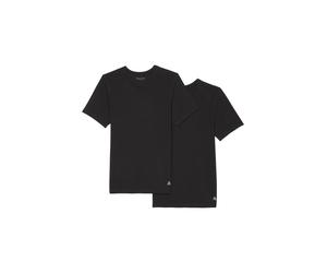 Unterziehshirt MARC O'POLO "Essentials", Herren, Gr. L, N-Gr, schwarz, Jersey, Obermaterial: 95% Baumwolle, 5% Elasthan, bequem, Rundhals, Unterhemden, mit Rundhalsausschnitt und kurzem Arm (36079101-