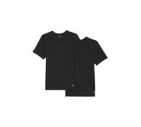 Unterziehshirt MARC O'POLO "Essentials", Herren, Gr. M, N-Gr, schwarz, Jersey, Obermaterial: 95% Baumwolle, 5% Elasthan, bequem, Rundhals, Unterhemden, mit Rundhalsausschnitt und kurzem Arm (36079101-