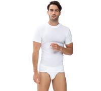 Unterziehshirt MEY "Casual Cotton (K)", Herren, Gr. L, N-Gr, weiß, Feinripp, Obermaterial: 100% Baumwolle, körpernah, Rundhals, Unterhemden, Eingesetzter Halsabschluss (73075665-L) weiß