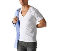 Unterziehshirt MEY "Dry Cotton Functional", Herren, Gr. 9, N-Gr, weiß, Single Jersey, Obermaterial: 57% Baumwolle, 38% Polyester, 5% Elasthan. Einsatz: 87% Polyester, 8% Elasthan, 5% Polyamid, unifarb