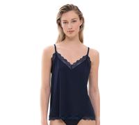 Unterziehshirt MEY "Luise", Damen, Gr. 40, N-Gr, blau (night blau), Obermaterial: 94% Modal, 6% Elasthan, unifarben, figurbetont, tiefer V-Ausschnitt, Unterhemden, tiefer V-Ausschnitt, Spitze, elastis