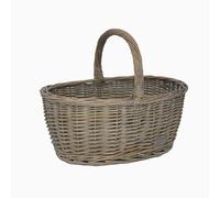 UNUS Weidenkorb Picknickkorb Einkaufskorb Henkelkorb 36x16x26cm(LxHxB) grau