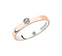 unvergleichlicher Damenring aus Rot-/Weißgold 585, Brillanten 0,087 ct. WSI 17,5 mm (55) SOKOLOV Jewelry