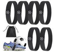 UOCAI Schnürsenkel Fixierband Fussball, 6 Stück Fixierband für Fußballschuhe Kinder Erwachsene, Triathlon Schnürsenkelhalter Sich Lösen für Fussball, Kunstrasen, Football Shoes mit Aufbewahrungsbeutel