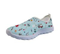 UOIMAG Blaue Krankenschwester Schuhe - Geschenk für Frauen Mädchen, Casual Slip-On, Atmungsaktives Mesh, Flache Sport Sneaker 38EU