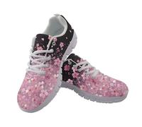 UOIMAG Cherry Blossom Floral Shoes for Women Art Teacher Oil Painting Print Casual Walking Shoes EU43