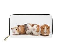 UOIMAG Damen-Geldbörse, PU-Leder, Kreditkartenhalter, Münzfach, Reise-Organizer-Tasche, Meerschweinchen, ONE SIZE-20x11x2.5CM, Tierdruck