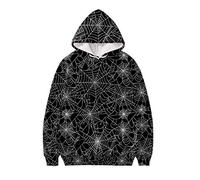 UOIMAG Damen Hoodie Sweatshirt mit Tasche Langarm Pullover T-Shirt Tops Tuniken für Sport, Spinnennetz, XXX-Large