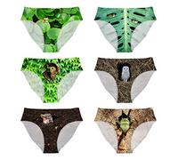 UOIMAG Damen Unterwäsche Set 6 Packungen Slips Hipster Hose für Mädchen Elastische Weiche Unterhose Mid Cut Nahtlose Höschen Gag Geschenk für Junggesellinnenabschied, Tier A, 38