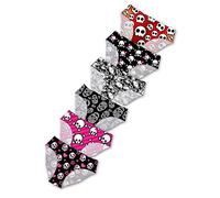 UOIMAG Damen-Unterwäsche-Set, 6 Packungen, Slips, Hipster-Hosen für Mädchen, weich, atmungsaktiv, Stretch, nahtlos, Gag Geschenk für Junggesellinnenabschied, totenkopf, M