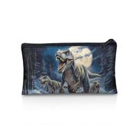 UOIMAG Federmäppchen, Federmäppchen, Reißverschluss, Aufbewahrungstasche, Schule, Schreibwaren, Stifteetui, Bürobedarf, Dinosaurier-Mond, Einheitsgröße, Schulranzen