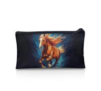 UOIMAG Federmäppchen, Federmäppchen, Reißverschluss, Aufbewahrungstasche, Schule, Schreibwaren, Stifteetui, Bürobedarf, Pferdemuster, Einheitsgröße, Schulranzen