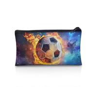 UOIMAG Federmäppchen, Federmäppchen, Reißverschluss, Aufbewahrungstasche, Schule, Schreibwaren, Stifteetui, Bürobedarf, Soccer Fire Galaxy, Einheitsgröße, Schulranzen