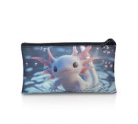 UOIMAG Federmäppchen, Federmäppchen, Reißverschluss, Aufbewahrungstasche, Schule, Schreibwaren, Stifteetui, Bürobedarf, Axolotl Wasserdruck, Einheitsgröße, Schulranzen