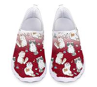 UOIMAG Frauen Mode Sneaker Schuhe Süße Katze Krankenschwester Schuhe Atmungsaktive Mesh Schuhe Leichte Trainer Schuhe 42EU