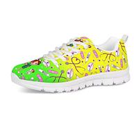 UOIMAG Gradient Medical Pattern Sneaker Schuhe Krankenschwester Trainer Frauen Mesh Lace Schuhe Flache Casual Sneakers Schuhe für Mädchen 43EU
