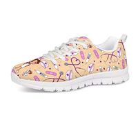 UOIMAG Medical Pattern Pflege Sneaker Schuhe für Mädchen Frauen Geschenk Trainer Weiche Schnürung Freizeitschuhe Air Mesh Freizeitschuhe 38EU
