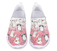 UOIMAG Nette Cat Print Krankenschwester Schuhe für Frauen Mode Sneaker Schuhe Leichte Road Running Schuhe Geschenk für Mädchen 39EU
