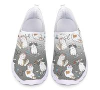 UOIMAG Nette Katze Krankenschwester Schuhe Frauen Casual Trainer Mode Sneaker Leichte Slip On 38EU