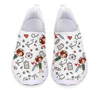 UOIMAG Nette Krankenschwester Schuhe Frauen Geschenk - Slip On Atmungsaktive Mesh Leichte Sport Turnschuhe 42EU