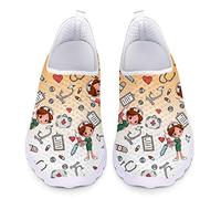UOIMAG Orange Krankenschwester Schuhe Frauen Geschenk Casual Slip On Schuhe Atmungsaktive Mesh Schuhe Flat Sport Sneaker 41EU
