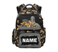 UOIMAG Rucksack für Kinder, Schulranzen, Teenager-Rucksack mit Laptopfach, mehrere Taschen, Technisches Fahrzeug, M, Casual