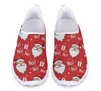 UOIMAG Santa Slio On Schuhe Weihnachten Walking Schuhe für Frauen Männer Rot Ho Ho Ho Xmas Wasser Schuhe Lightweight Casual Schuhe, EU42
