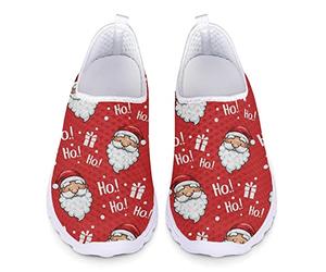 UOIMAG Santa Slio On Schuhe Weihnachten Walking Schuhe für Frauen Männer Rot Ho Ho Ho Xmas Wasser Schuhe Lightweight Casual Schuhe, EU42