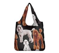 UOIMAG Süße Pudelhunde Einkaufstasche für Frauen Mädchen Geschenk Schultertaschen Casual Tote Taschen Einkaufstaschen