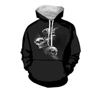 UOIMAG Totenkopf-Kapuzenpullover für Damen, Totenkopf-Sweatshirt für Sport, Yoga, Pullover, Skelett-Kapuzenpullover, totenkopf, 52