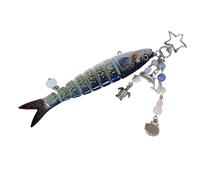 Uonguon Fish Keychains, Wallet Charm Pendant, 6.89x1.18x0.79 Inches Aesthetic Purse Accessory, Cute Fish Decoration for Women’s Backpack Handbag Key Ring Holder Bag Decor Presents