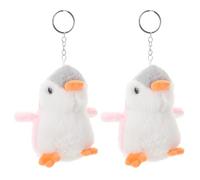 Uonlytech 2er-Pack Pinguin-Schlüsselanhänger: Plüschtier-Schlüsselanhänger - Plüschpinguin-Anhänger, rosa, für Autoschlüssel, Rucksackanhänger, Handtaschen usw.