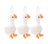 Uonlytech 3er-Set Gänse-Schlüsselanhänger als Gastgeschenk: Plüsch-Anhänger für Handtaschen - kleine, gefüllte Mini-Gänse als Partydekoration und für Tragetaschen