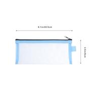 Uonlytech 8 Stück Teiliges Transparentes Pencil Case mit Reißverschluss Große Kapazität Stiftetui Mesh Farblich Sortiert Schwarz Blau Praktische Aufbewahrungstasche für Schüler und Künstler