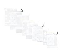 Uonlytech 9 Stück Durchsichtige Reise Aufbewahrungsbeutel aus Pe mit Kordelzug Leichte Wäschebeutel und Schuhbeutel in Verschiedenen Größen (16x20, 18x25, 20x30cm) für Sommerfest Pool