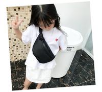 Uonlytech Bauchtasche Schultertasche Nylon Strapazierfähig Lässig Outdoor für Jungen Mädchen Schule Freizeit Schwarz