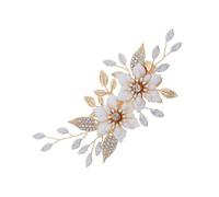 Uonlytech Brauthaarnadel aus Legierung Gold Haarschmuck für Brautfrisur Hochzeit Kopfschmuck Damen Haarnadel mit Blumenmuster Festlicher Haar Clip