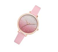 Uonlytech Damenuhr mit Modischem Pu Armband Damen Quarzuhr in Rosa aus Legierung und Glas Praktische Armbanduhr für Mädchen Geeignet als Schickes Modeaccessoire für Termine
