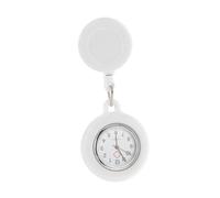 Uonlytech Einziehbare Silikon Krankenschwesteruhr mit Quarzwerk und Abnehmbarem Deckel Praktische Clip Taschenuhr für Pflegekräfte im Alltag