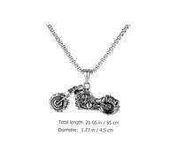 Uonlytech Kreative Edelstahl Motorrad Anhänger Halskette für Männer Zartes Design Hautfreundlich Modisches Accessoire für Party und Alltag
