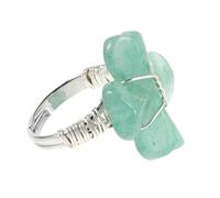 Uonlytech Kristall Kleeblatt Ring Damen Vierblättriger Glücksring aus Kristall Handgefertigter Glücksbringer Schmuck für Valentinstag und Alltag